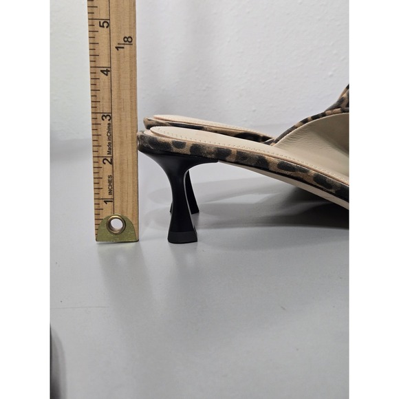 Paige Leopard Print Kitten Heel Mules Size 9 - Picture 9 of 9